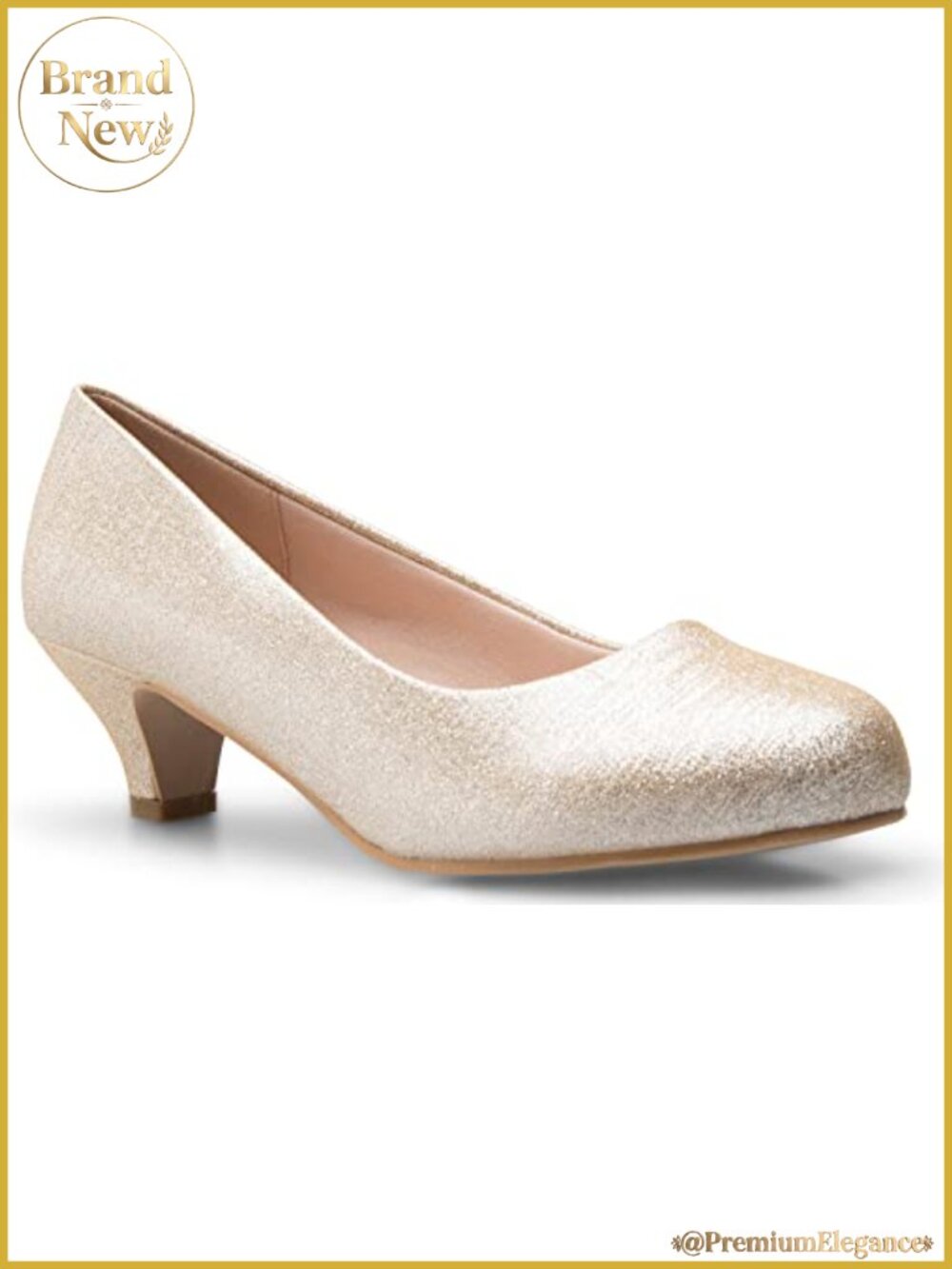 Olivia K Women's Kitten Heel Pumps Dress Work Party Low Heel